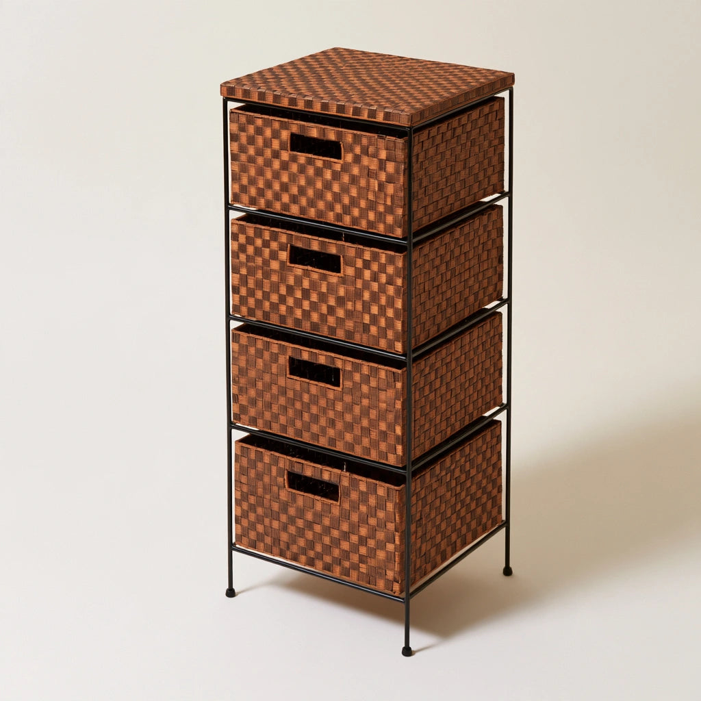 Schubladenorganizer mit drei Fächern, mit drei Schubladen, Farbe: grau