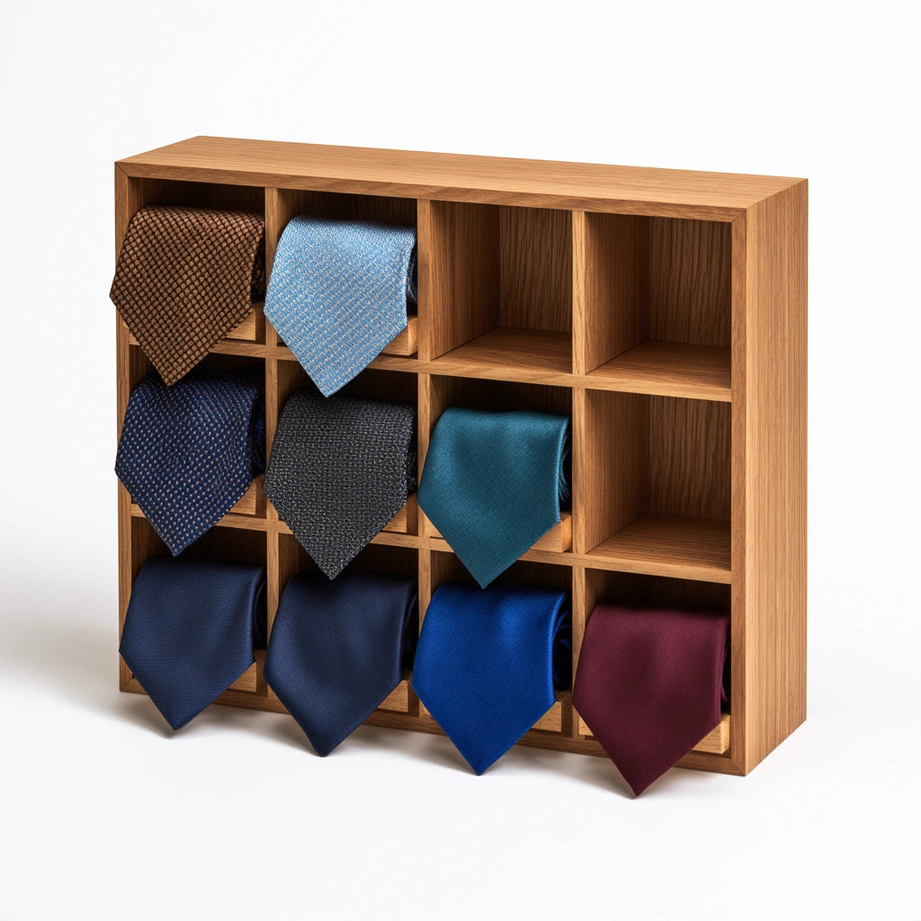 Regal mit 16 Fächern, aus Holz, Farbe: hellbraun